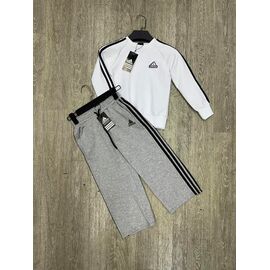 Фотография Штаны детские спортивные на мальчика 271-1-291-1 white-grey р.4-8 "MirWear kids" недорого оптом от прямого поставщика