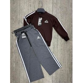 Фотография Штаны детские спортивные на мальчика 271-1-291-1 brown-grey р.4-8 "MirWear kids" недорого оптом от прямого поставщика
