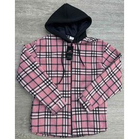 Фотография Рубашка детская тёплая на девочку 2026-3 pink р.13-17 "MirWear kids" недорого оптом от прямого поставщика