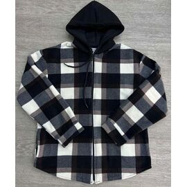 Фотография Рубашка детская тёплая на девочку 2026-3-1 black р.13-17 "MirWear kids" недорого оптом от прямого поставщика