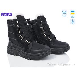Черевики жіночі стильні Весна/осінь Dago1704 чорний (6 пар р.37-41) "Roks" недорого оптом від прямого постачальника