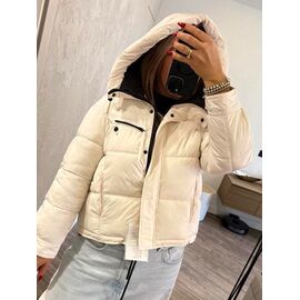 Фотография Куртка женская зимняя 2603 l.beige р.M-2XL "Lora" недорого оптом от прямого поставщика