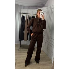 Костюм спортивний жіночий 1807 brown р.42-48 "BONJOUR" недорого оптом від прямого постачальника