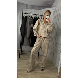 Костюм спортивний жіночий теплий 1815 beige р.42-52 "BONJOUR" недорого оптом від прямого постачальника