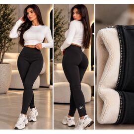 Лосини жіночі теплі 2709 black р.M-XL "BONJOUR" недорого оптом від прямого постачальника