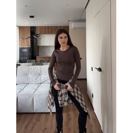 Светр жіночий 5199 brown р.42-48 "BONJOUR" недорого оптом від прямого постачальника