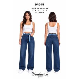 Фотография Джинсы утеплённые женские 4045 blue р.25-30 "Vindassion" недорого оптом от прямого поставщика