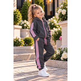 Фотография Костюм детский спортивный тёплый на девочку 1084 d.grey-pink р.92-116 "Marimaks" недорого оптом от прямого поставщика