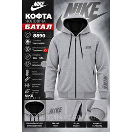 Фотография Кофта мужская спортивная на флисе с капюшоном Найк р-ры 2XL-6XL  "REMAIN" недорого от прямого поставщика