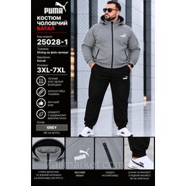 Фотография Спортивный мужской костюм на флис велюре Пума размеры  3XL-7XL (5цв) "REMAIN" купить недорого от прямого поставщика