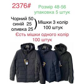 Фотография Куртка мужская 2376 black р.48-56 "Ayden" недорого оптом от прямого поставщика