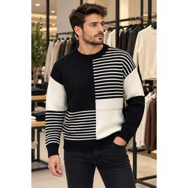 Светр чоловічий 254543 black р.48-54 "LOOK" недорого оптом від прямого постачальника
