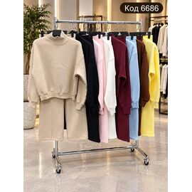 Фотография Костюм спортивный женский 6686 beige р.44-50 "LOOK" недорого оптом от прямого поставщика