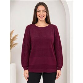 Светр жіночий JL1506 wine р.52-54 "Julia" недорого оптом від прямого постачальника