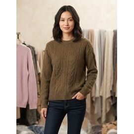 Светр жіночий 24012 brown р.46-50 "Elena&Vika" недорого оптом від прямого постачальника