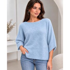 Светр жіночий 26802 l.blue р.48-52 "Elena&Vika" недорого оптом від прямого постачальника