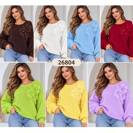 Светр жіночий 26804 green р.48-54 "Elena&Vika" недорого оптом від прямого постачальника