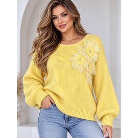 Светр жіночий 26804 yellow р.48-54 "Elena&Vika" недорого оптом від прямого постачальника