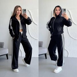 Фотография Костюм спортивный женский 5004 black р.42-52 "LINDA" недорого оптом от прямого поставщика