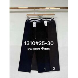 Фотография Штаны спортивные женские тёплые 1310-1 black р.25-30 "Yafeier" недорого оптом от прямого поставщика