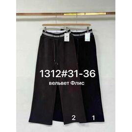 Фотография Штаны спортивные женские тёплые 1312-1 black р.31-36 "Yafeier" недорого оптом от прямого поставщика