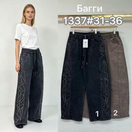 Жіночі штани 1335-5 brown р.31-36 "Yafeier" недорого оптом від прямого постачальника