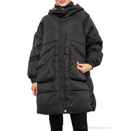 Куртка жіноча Зима 612A (12060) black (4 шт. р.сіткаL-3XL) "Obuvok" недорого оптом від прямого постачальника