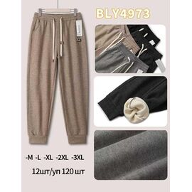 Штани спортивні жіночі теплі BLY4973 beige р.M-3XL "Anion" недорого оптом від прямого постачальника