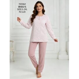 Піжама тепла жіноча 70596 pink р.52-60 "Anion" недорого оптом від прямого постачальника