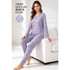 Піжама тепла жіноча 70598 lilac р.S-2XL "Anion" недорого оптом від прямого постачальника