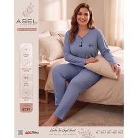 Піжама тепла жіноча 8739 grey р.XL-5XL "Anion" недорого оптом від прямого постачальника