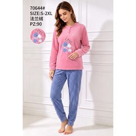 Піжама тепла жіноча 70644 pink р.50-58 "Anion" недорого оптом від прямого постачальника