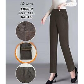 Штани жіночі утеплені A955-2 brown р.5XL-7XL "Anion" недорого оптом від прямого постачальника