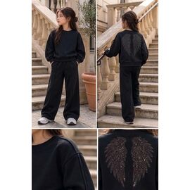 Фотография Костюм детский спортивный тёплый на девочку KS104 black р.128-152 "Kosmy" недорого оптом от прямого поставщика