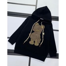 Фотография Батник детский тёплый на девочку 396 black-nude р.116-128 "Kosmy" недорого оптом от прямого поставщика