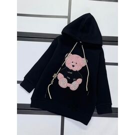 Фотография Батник детский тёплый на девочку 396 black-pink р.116-128 "Kosmy" недорого оптом от прямого поставщика