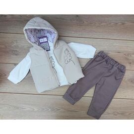 Фотография Костюм детский на девочку EK22 beige р.0.9-2 "Emir kids" недорого оптом от прямого поставщика