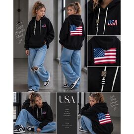 Фотография Худи детский на девочку KR1015 black р.32-42 "Karolina" недорого оптом от прямого поставщика