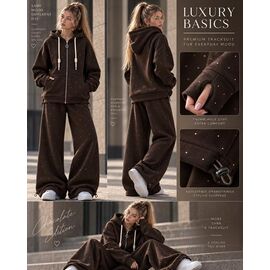 Фотография Костюм детский спортивный тёплый на девочку KR1019 brown р.32-42 "Karolina" недорого оптом от прямого поставщика