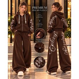 Фотография Костюм детский спортивный тёплый на девочку KR924 brown р.32-42 "Karolina" недорого оптом от прямого поставщика