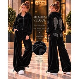 Фотография Костюм детский спортивный тёплый на девочку KR972 black р.34-42 "Karolina" недорого оптом от прямого поставщика