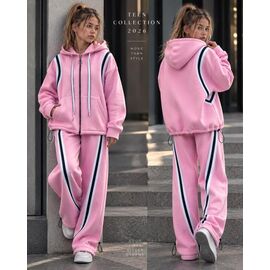 Фотография Костюм детский спортивный тёплый на девочку KR982 pink р.32-42 "Karolina" недорого оптом от прямого поставщика