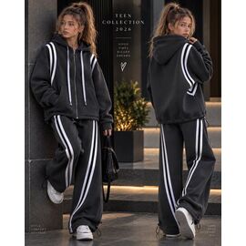 Фотография Костюм детский спортивный тёплый на девочку KR984 grey р.32-42 "Karolina" недорого оптом от прямого поставщика
