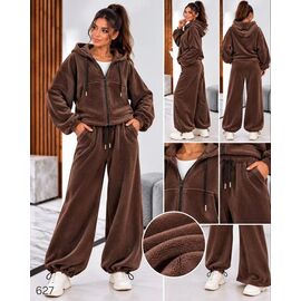 Фотография Костюм спортивный женский 627 brown р.40-54 "DORA" недорого оптом от прямого поставщика