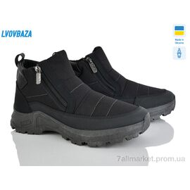 Дутики чоловічі Зима Dago М28-04 чорний (6 пар р.41-45) "Lvovbaza" недорого оптом від прямого постачальника