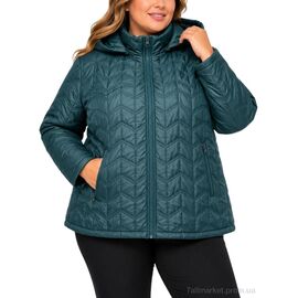 Куртка жіноча Весна/осінь 6610 зелений (5 шт. р.сітка3XL-7XL) "Obuvok" недорого оптом від прямого постачальника