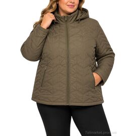 Куртка жіноча Весна/осінь 6610 хакі (5 шт. р.сітка3XL-7XL) "Obuvok" недорого оптом від прямого постачальника