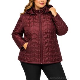 Куртка жіноча Весна/осінь 6610 бордовий (5 шт. р.сітка3XL-7XL) "Obuvok" недорого оптом від прямого постачальника
