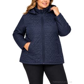 Куртка жіноча Весна/осінь 6606 синій (5 шт. р.сітка3XL-7XL) "Obuvok" недорого оптом від прямого постачальника