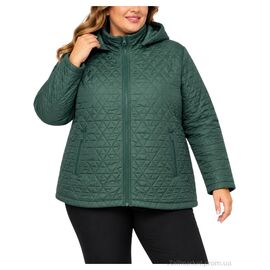 Куртка жіноча Весна/осінь 6606 зелений (5 шт. р.сітка3XL-7XL) "Obuvok" недорого оптом від прямого постачальника